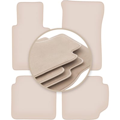 PREMIUM beige matten voor: Mercedes W123 sedan, stationwagen 1975-1986