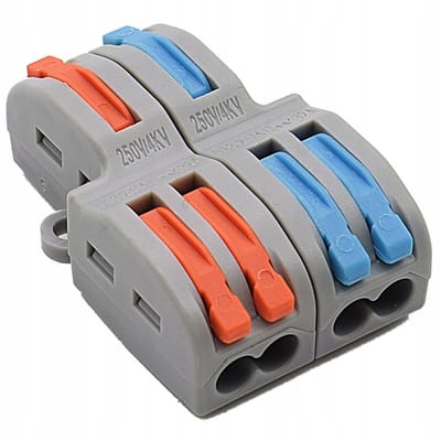 MParts - Snelkoppelingsplaat - 2x4 - 0,08-4mm² - 1 stuks
