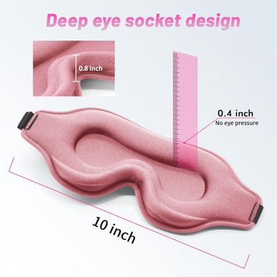 Verbeterd 3D Slaapmasker voor Comfortabel Slapen en Reizen - Ademend en Verstelbaar