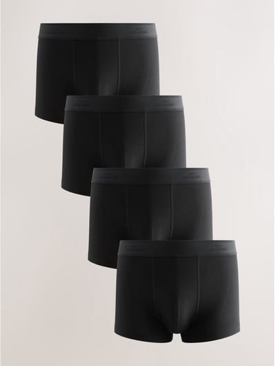 Next - Heren - Set van 4 Signature heupboxershorts - Zwart