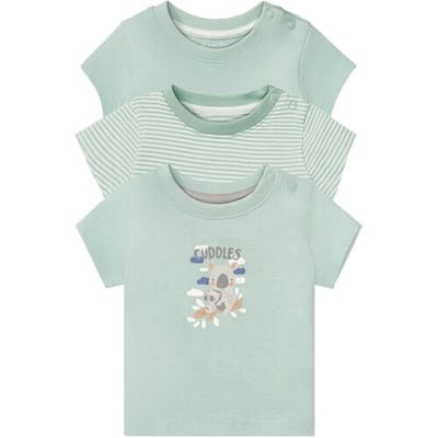 LUPILU 3 baby T-shirts (Groen, 50/56)