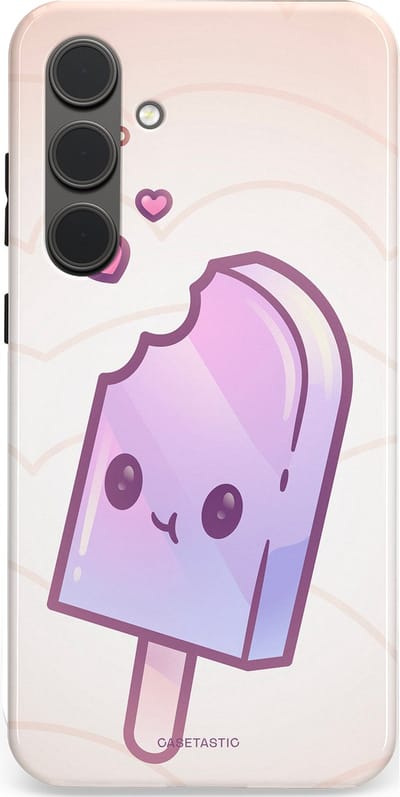 Casetastic Hoesje Geschikt voor Samsung S24 Plus - Stijlvolle Beschermende Duo-layer Case - Zacht Paars IJs