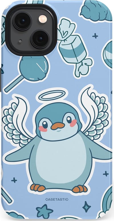 Casetastic Hoesje Geschikt voor Apple iPhone 13 Magsafe - Stijlvolle Beschermende Duo-layer Case - Pinguin vleugels