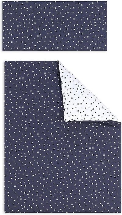 Interbaby Dekbedovertrek Sterren 60 X 120 Cm Katoen Navy