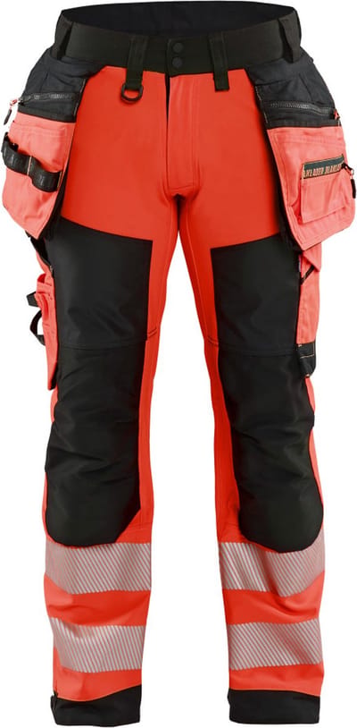 Blaklader 1820-2513 Softshell Werkbroek High Vis - High Vis Rood/Zwart - C146
