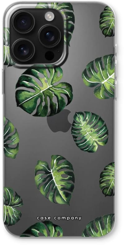 Case Company® - Hoesje geschikt voor iPhone 16 Pro Max hoesje - Tropische bladeren - Soft Cover Telefoonhoesje - Bescherming aan alle Kanten en Schermrand