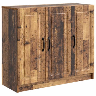 vidaXL - Dressoir - Oud - hout - 89 - x - 34,5 - x - 77 - cm - Bewerkt - hout