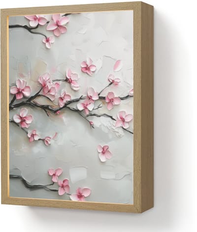 Wandlamp 30x40 cm - Oplaadbaar - Bloesem - Kunstzinnig - Roze - Sakura - Wandlampen binnen woonkamer - Slaapkamer lamp - Decoratieve nachtlamp - Vloerlamp draadloos