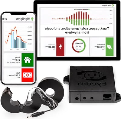 Energiemeter Huis - Stroomverbruik Monitor - Energie Besparen - Real-time Inzicht - 20.32 x 20.32 x 7.62 cm - Wit