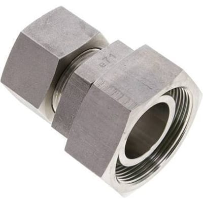 25S & 38S RVS Rechte Snijringkoppeling Draaidoorvoer 315bar FKM O-ring en Afdichtconus ISO 8434-1