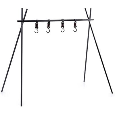 Support Pliant Suspendu Étagère de Voyage Camping Support Triangle Assemblage Rangement Support Pique-Nique noir