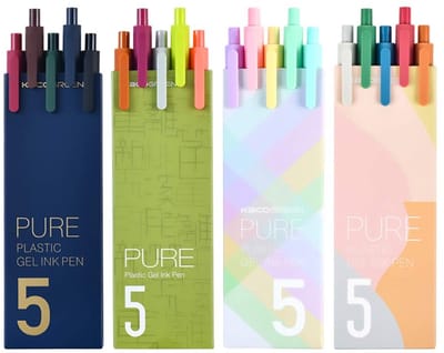 Dailygoods - Kaco Gelpen Set - Intrekbare Gelpennen in 20 Kleuren