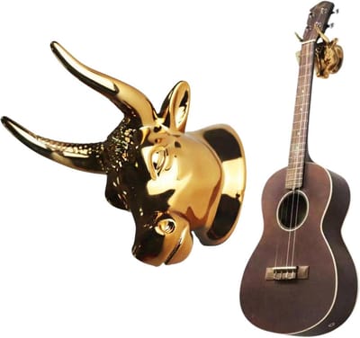 Gitaar Wandhouder - Instrumenten Hanger - Veilige Opslag - Uniek Stierenkop Design - 50mm Opening