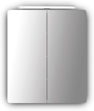 Aluminium Spiegelkast met LED Verlichting en Stopcontact 65 cm Breed