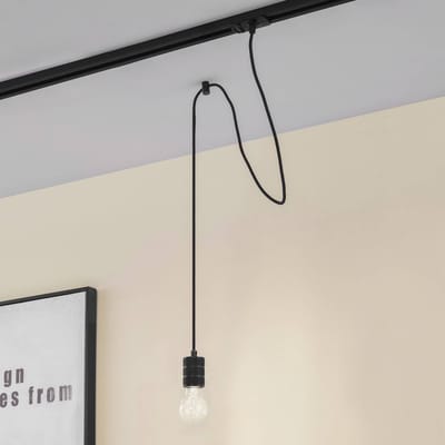 Lindby - 1-fase railverlichting - 1licht - Aluminium - E27 - zwart