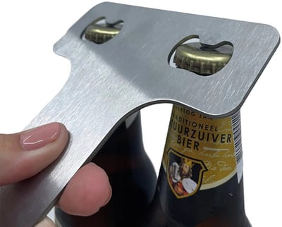 Vrienden & Koppel opener - bier accesoires - fles opener - bieropener muur - mannen cadeautjes - RVS