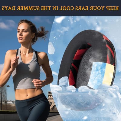 Vervangende Koel Gel Oorkussens voor Extra Bass Noise Cancelling Hoofdtelefoons, Comfortabele Earpads met Gel en Geluidsisolatie voor Optimale Luisterervaring