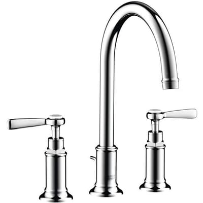AXOR Montreux 3-hole basin mixer 180 with pop-up waste and lever handles 16514000