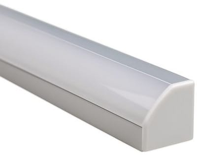Ledstrip profiel hoek - 3 meter - Compleet inclusief afdekkap - 18 mm - Led strip hoekprofiel - Profiel voor led strips - Wit