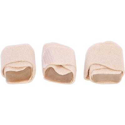 3 stuks Teen Overlap Hallux Valgus Correctie Bandage Elastische Stof Teen Corrector Wrap white
