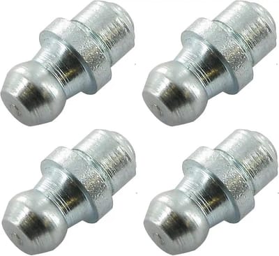 Set van 4 Vetnippels Kegelvormig 180 Graden M6 Staal Universeel