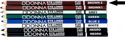 D'Donna - Extra lang oogpotlood met puntenslijper - Donker Bruin / Eye Liner - Dark Brown - Waterproof - 1 stuks