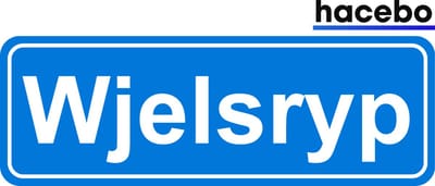 Hacebo - Plaatsnaam Sticker - 29x10 CM - Wjelsryp sticker - Verkeersborden sticker - grappige cadeaus - Wjelsryp