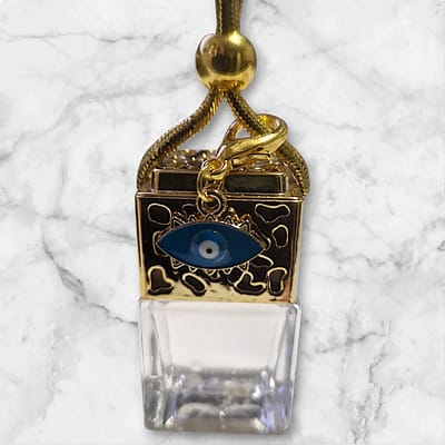 Autoparfum Lucky Eye - met geluksbrenger - 8ml - Blauw - Evil Eye - Nazar Boncuk - Vanille Orchids - 8 ml - Traditional Hammam Ritual Overseas - auto parfum - Autogeurtje - Giftset - Verjaardagscadeau - Cadeau heren/dames