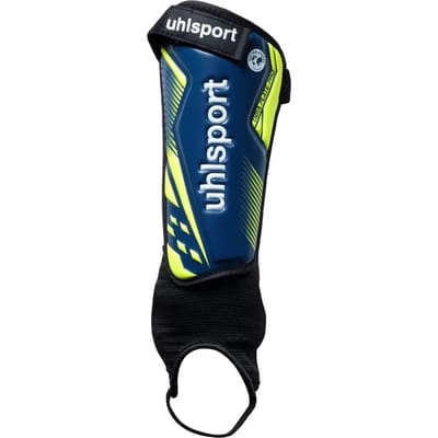 Uhlsport Tibia Plate Pro Scheenbeschermer - Marine / Fluogeel | Maat: L: 178-196 CM