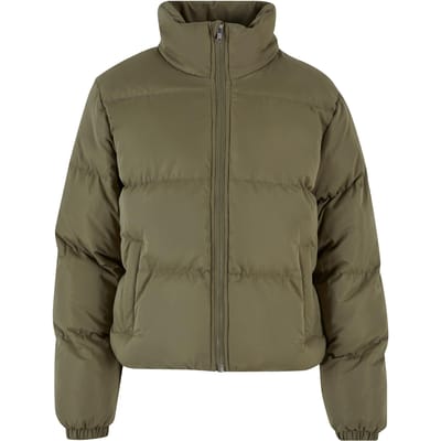 Urban Classics Ladies Short Peached Puffer Jacket Tiniolive Größe: XXL | Winterjacken Outlet | Damen | Orange