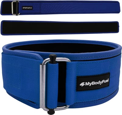 MyBodyFuel - Lifting Belt - Powerlift Riem & Gym Belt - Maat S - Blauw