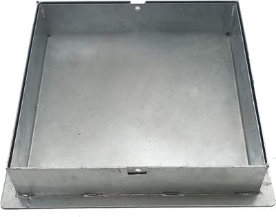 Gegalvaniseerde vloerafdichting - Putdeksel afdekking - Naadloze bestrating - Thermisch verzinkt staal - 40x40cm hoogte 8cm - Grijs