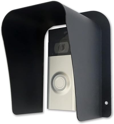 Deurbel Regenhoes - 13.5*7*16cm - zonneklep regencape - Metaal - Buiten Gebruik - inclusief montage materiaal - sterk en milieubewust - ZWART
