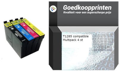 Huismerk Epson T1285 inkt cartridges 4-Kleuren Multipack