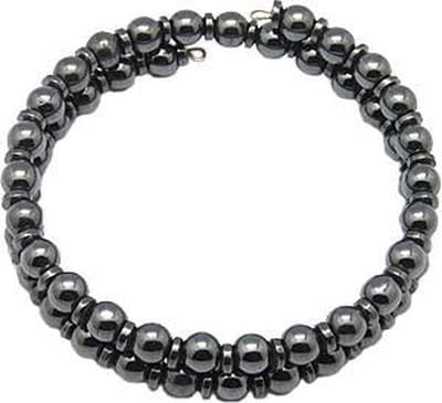 Edelstenen armband Hematite Wrap - wikkelarmband - hematiet - zwart - luxe sieraden zakje - armband dames - zwart armband