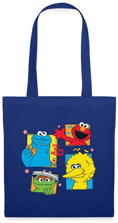 Sesamstraat Koekiemonster Elmo Oscar Bibo Tas Van Stof Schoudertas