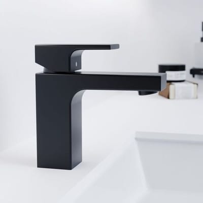 hansgrohe Vernis Shape - Wastafelmengkraan - Ééngreeps bediening - Zonder waste - 100mm maat - Mat Zwart