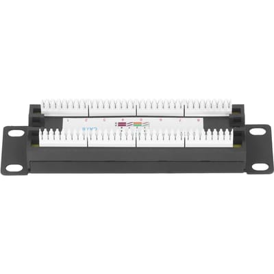 8 Poorten Wandmontage Netwerk Patch Panel UTP Cat6 Ongeschermde Bedradingsbeugel voor 23?28AWG Kabel