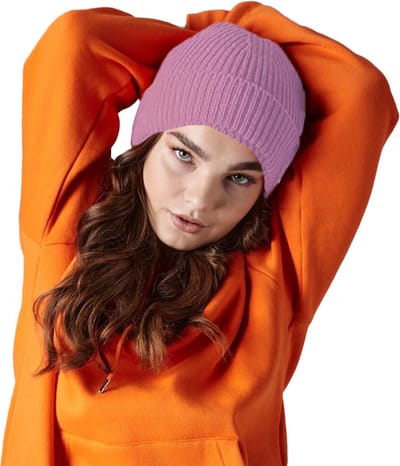 Beechfield Wintermuts - oud roze - volwassen - polyacryl - Beanie wintermuts