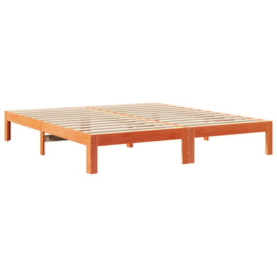 vidaXL - Bedframe - zonder - matras - massief - grenenhout - wasbruin - 160x200 - cm