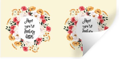 Muurstickers - Sticker Folie - Beterschap - Spreuken - Planten - Hope - 40x20 cm - Plakfolie - Muurstickers Kinderkamer - Zelfklevend Behang - Zelfklevend behangpapier - Stickerfolie
