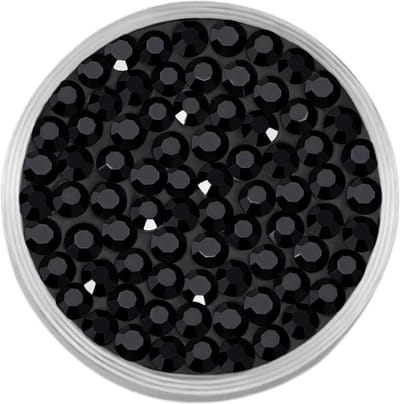 Quiges RVS Verwisselbare Mini Munt met Zirkonia Stenen Zwart - SLSRC031