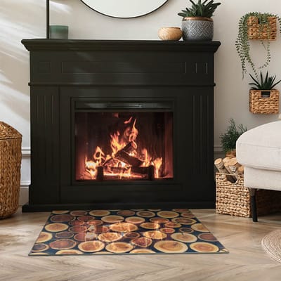 Coloray Vloerplaat Houtkachel - Plaat voor Onder Houtkachel - 80 cm x 60 cm - Open Haard Accessoires - Bruin Vloerplaat Kachel - Onderplaat - Plaat onder Houtkachel - Kachel Onderplaat - Onderplaat Voor Houtkachel