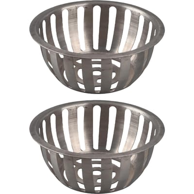 2 pièces Acier Inoxydable Forme Ronde Anti-Blocage Bonde de Toit Bonde de Sol pour Jardin Balcon 125MM (5 inches)