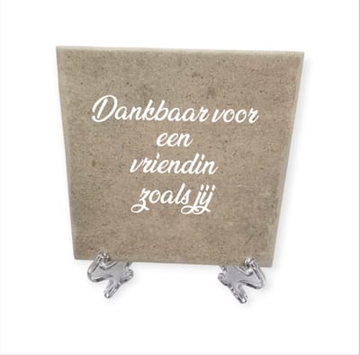 Spreuktegeltje, Tegeltje met tekst: Dankbaar voor een vriendin zoals jij , Vriendinnen, Tegeltje, Cadeau, Tegeltje met tekst, Tekst tegeltje, XLX®