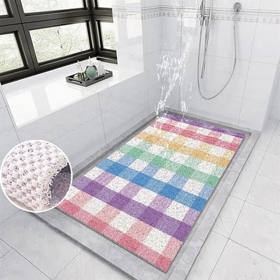 Antislip Douchemat 90x120 cm - Schimmelbestendig, BPA-vrij, Zacht Comfortabel - Voor Douche en Badkamer - Hoge Waterdoorlatendheid