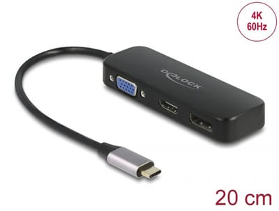 Delock USB Type-C™ Adapter to VGA / HDMI / DisplayPort 4K 60 Hz