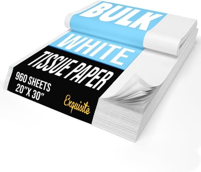 960 Vellen Wit Tissuepapier Bulk - 50x76 cm Inpakpapier Vellen voor Verhuizen en Cadeaus