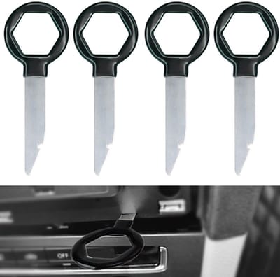 SPHProducts - Autoradio-ontgrendelingstool - Verwijderingstool - Veilig en gemakkelijk - 4 stuks - Universeel - Geschikt voor diverse automerken - Com