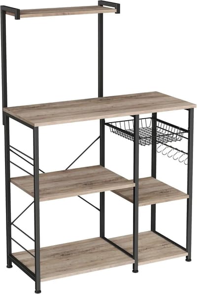 Keukenkast - Keukenkastje - Keukenkast Voor Magnetron - Keuken Kast - Keuken - Kast - Opbergkasten - Opbergrek - Rek - Rek Met Haken - Organizer Keuken - Organizer - Organizer Woonkamer - Woonkamer
